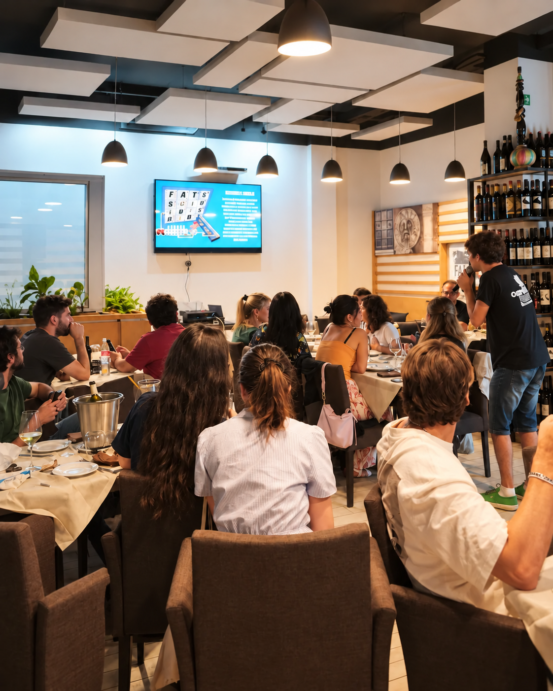 Squadre durante il Cervellone Quiz Game da Osteria Faleria a Roma